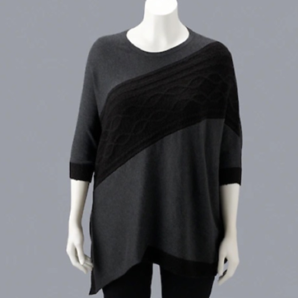 Simply Vera Vera Wang asymmetrical poncho sweater